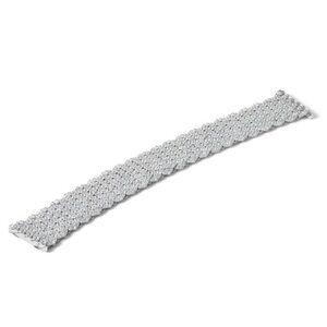 Sterling Shimmer Sterling Silver Rhodium-Plated CZ Mesh Bracelet – 6.75”